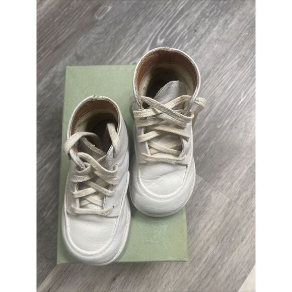 VINTAGE Nuron BABY SHOES JC PENNEYS SIZE 3 1/2 D ORIGINAL BOX Hard Soles - Picture 4 of 9